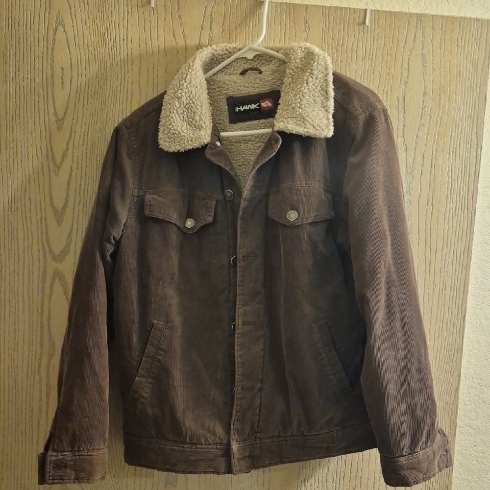 Tony Hawk Brown Corduroy Jacket with Sherpa Collar